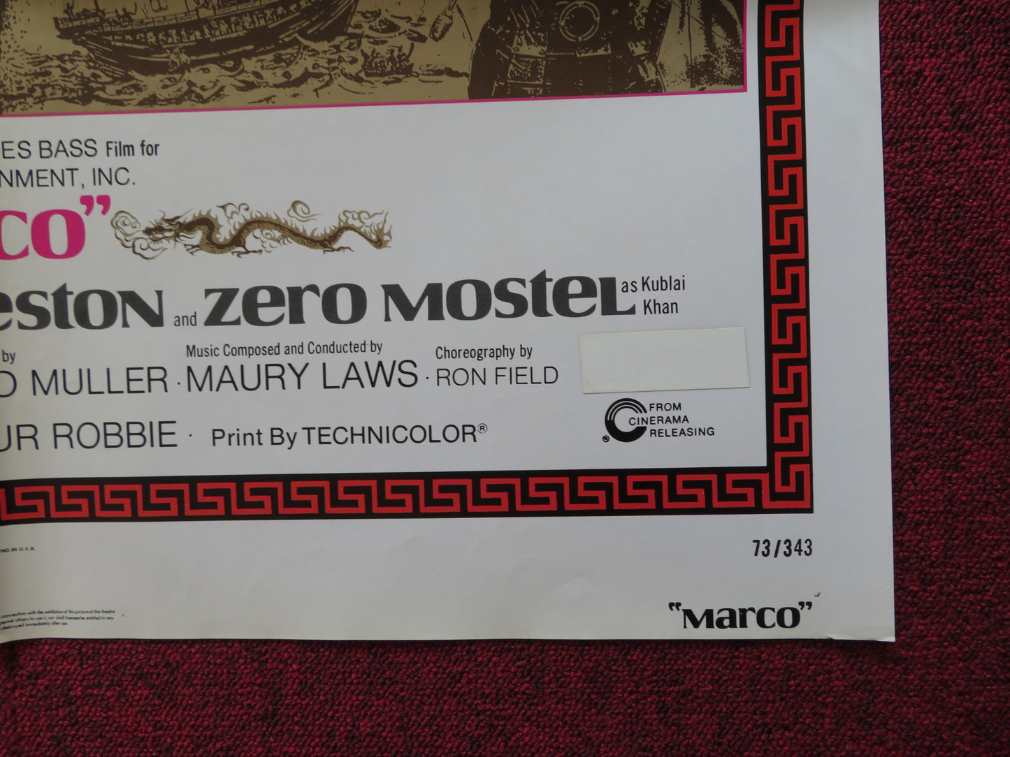 MARCO FOLDED US ONE SHEET POSTER DESI ARNAZ JR. JACK WESTON 1973 - Rendezvous Cinema