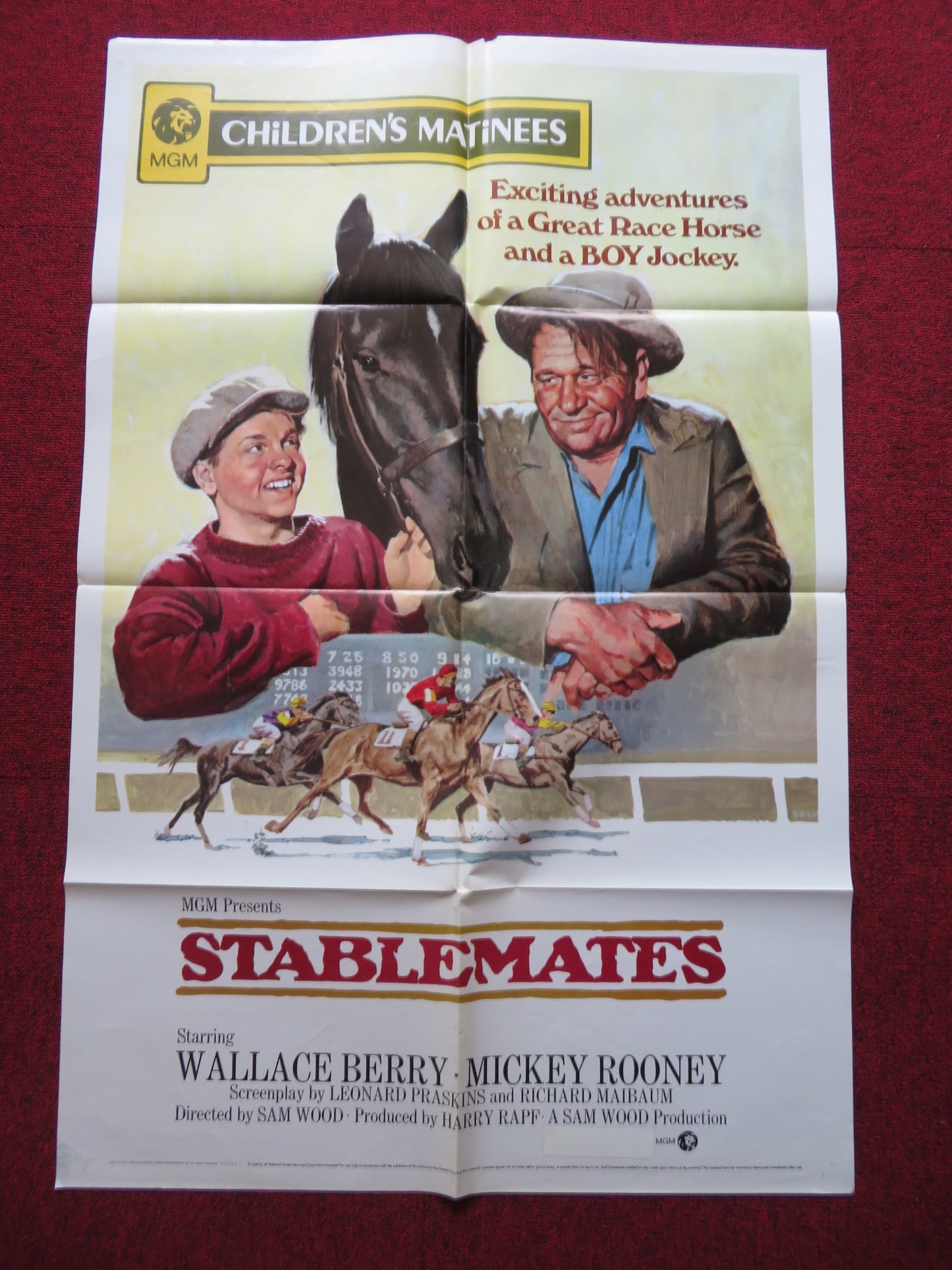 STABLEMATES FOLDED US ONE SHEET POSTER WALLACE BERRY MICKEY ROONEY 1973 - Rendezvous Cinema