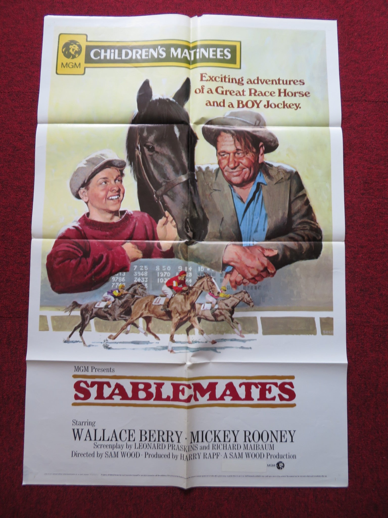 STABLEMATES FOLDED US ONE SHEET POSTER WALLACE BERRY MICKEY ROONEY 1973 - Rendezvous Cinema