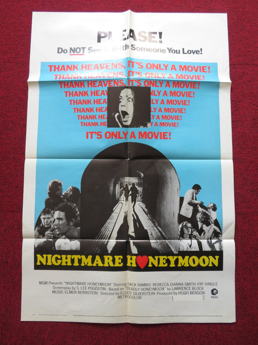 NIGHTMARE HONEYMOON FOLDED US ONE SHEET POSTER DACK RAMBO REBECCA D. SMITH 1973 - Rendezvous Cinema