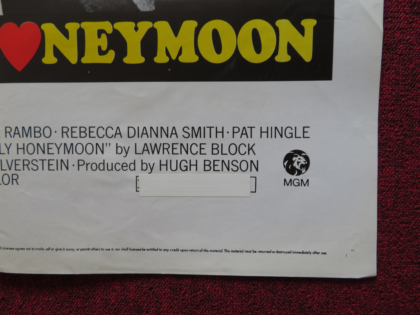 NIGHTMARE HONEYMOON FOLDED US ONE SHEET POSTER DACK RAMBO REBECCA D. SMITH 1973 - Rendezvous Cinema