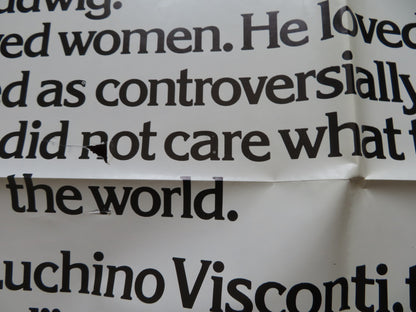 LUDWIG FOLDED US ONE SHEET POSTER HELMUT BERGER TREVOR HOWARD 1973 - Rendezvous Cinema