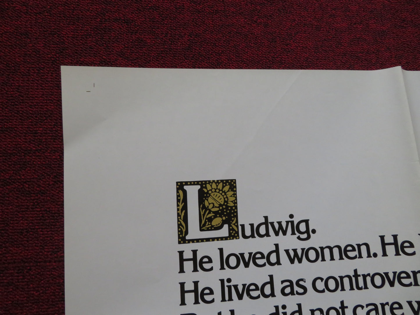 LUDWIG FOLDED US ONE SHEET POSTER HELMUT BERGER TREVOR HOWARD 1973 - Rendezvous Cinema