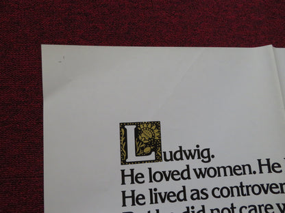 LUDWIG FOLDED US ONE SHEET POSTER HELMUT BERGER TREVOR HOWARD 1973 - Rendezvous Cinema