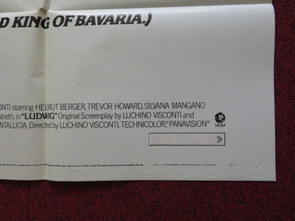 LUDWIG FOLDED US ONE SHEET POSTER HELMUT BERGER TREVOR HOWARD 1973 - Rendezvous Cinema