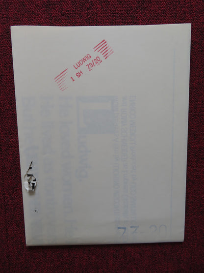 LUDWIG FOLDED US ONE SHEET POSTER HELMUT BERGER TREVOR HOWARD 1973 - Rendezvous Cinema