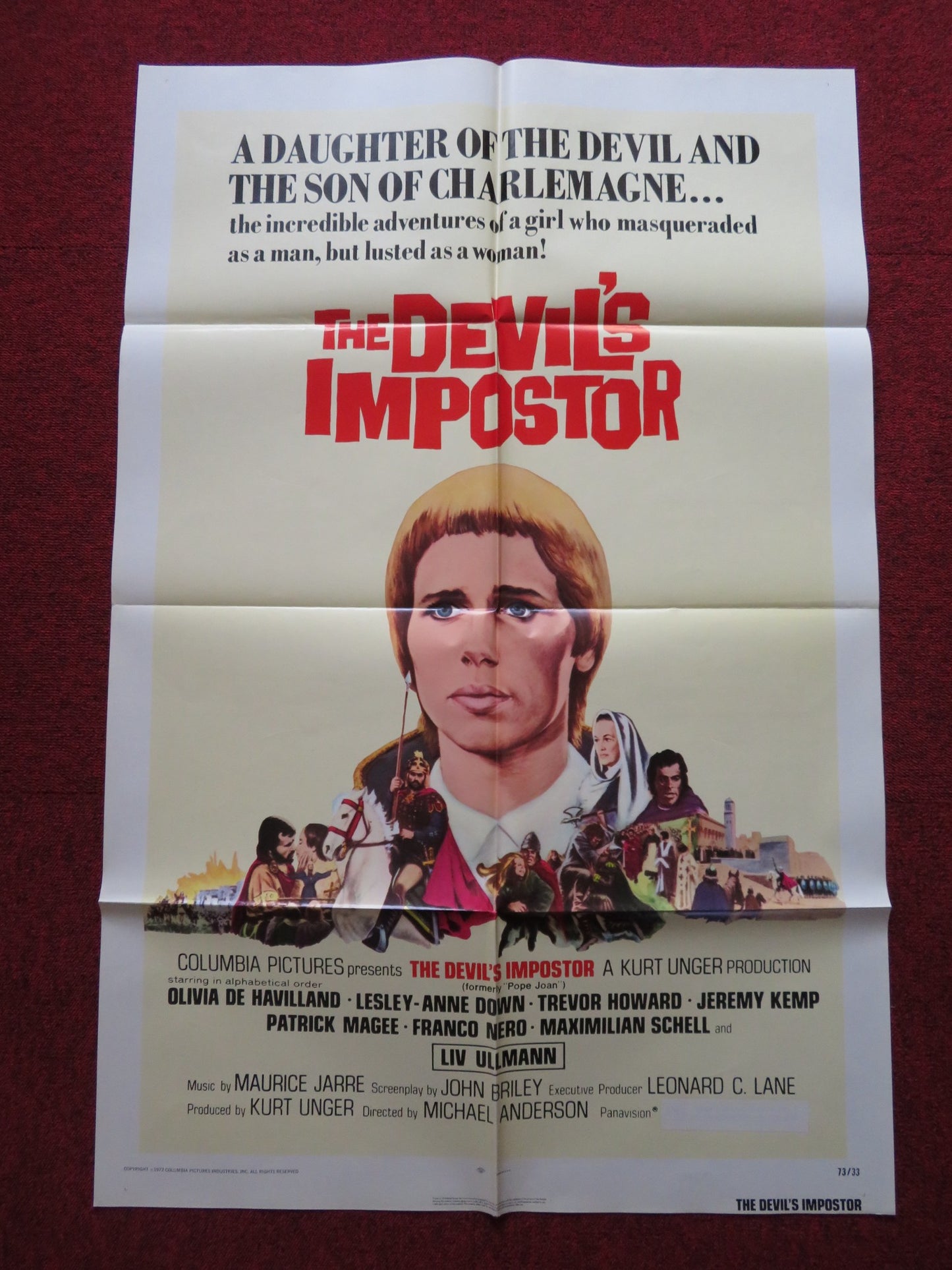 THE DEVIL'S IMPOSTER FOLDED US ONE SHEET POSTER LIV ULLMANN JEREMY KEMP 1972 - Rendezvous Cinema