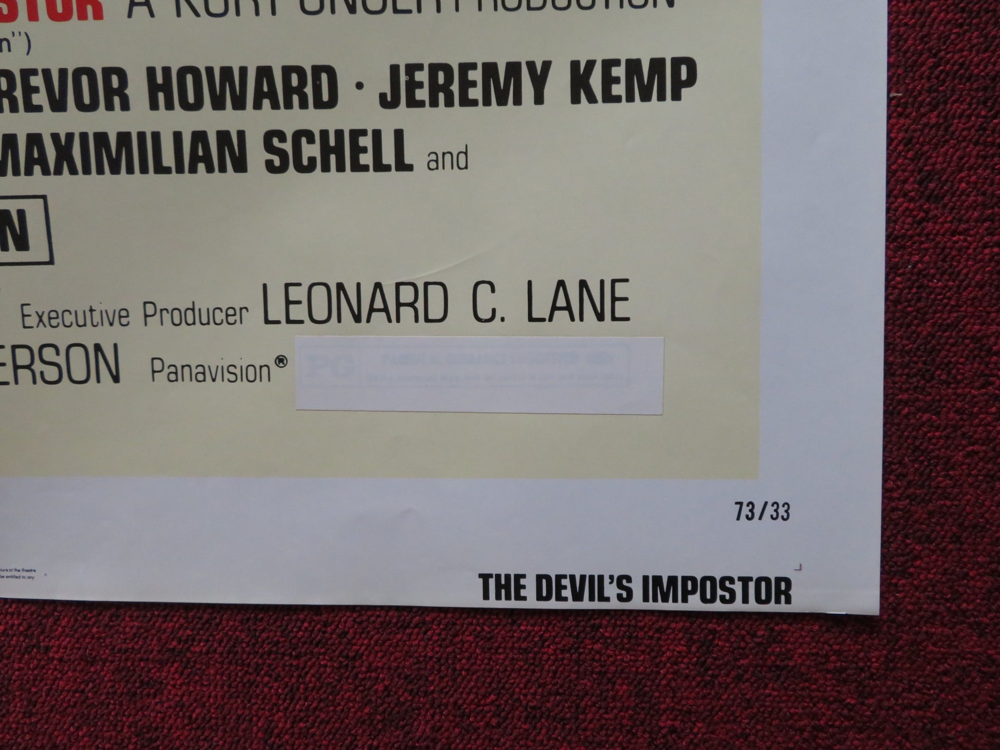 THE DEVIL'S IMPOSTER FOLDED US ONE SHEET POSTER LIV ULLMANN JEREMY KEMP 1972 - Rendezvous Cinema