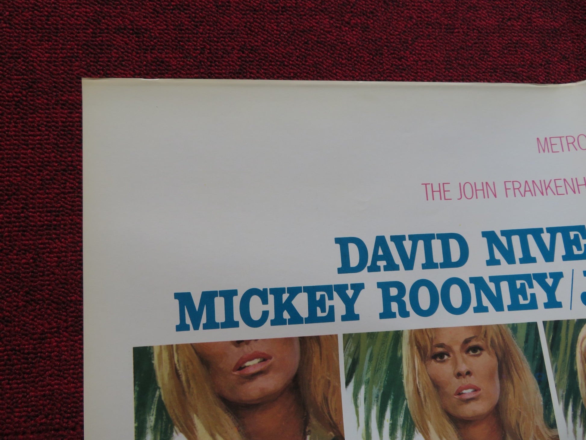 THE EXTRAORDINARY SEAMAN FOLDED US ONE SHEET POSTER DAVID NIVEN FAYE DUNAWAY '69 - Rendezvous Cinema