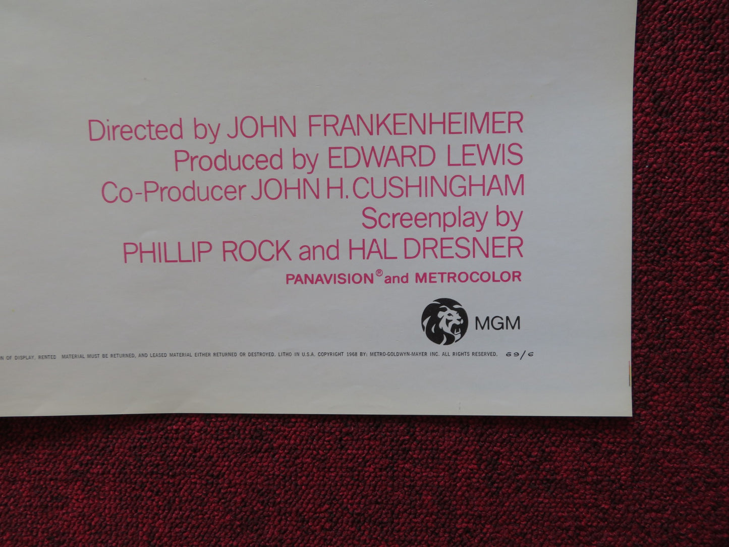 THE EXTRAORDINARY SEAMAN FOLDED US ONE SHEET POSTER DAVID NIVEN FAYE DUNAWAY '69 - Rendezvous Cinema