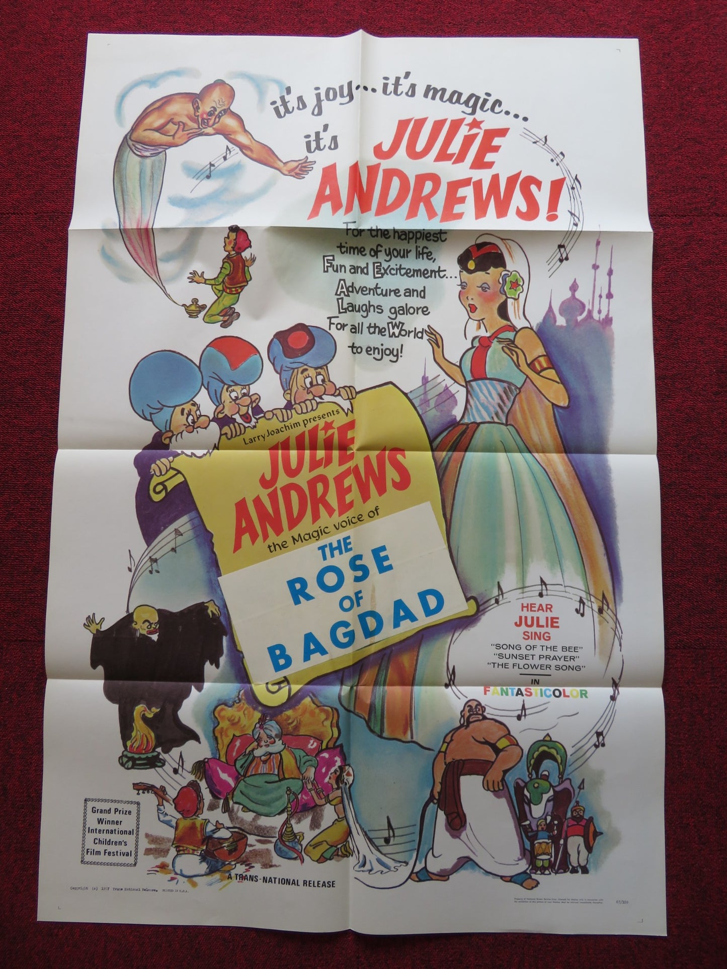 THE SINGING PRINCESS FOLDED US ONE SHEET POSTER JULIE ANDREWS S. SIBALDI 1967 - Rendezvous Cinema
