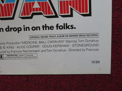 MEDICINE BALL CARAVAN FOLDED US ONE SHEET POSTER TOM DONAHUE ALICE COOPER 1971 - Rendezvous Cinema