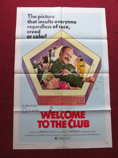 WELCOME TO THE CLUB FOLDED US ONE SHEET POSTER BRIAN FOLEY JACK WARDEN 1971 - Rendezvous Cinema