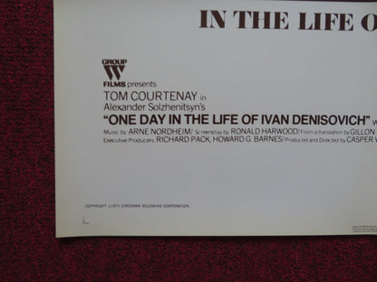 ONE DAY IN THE LIFE OF IVAN DENISOVICH FOLDED US ONE SHEET POSTER 1971 - Rendezvous Cinema