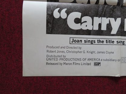 CARRY IT ON FOLDED US ONE SHEET POSTER JOAN BAEZ DAVID HARRIS 1970 - Rendezvous Cinema