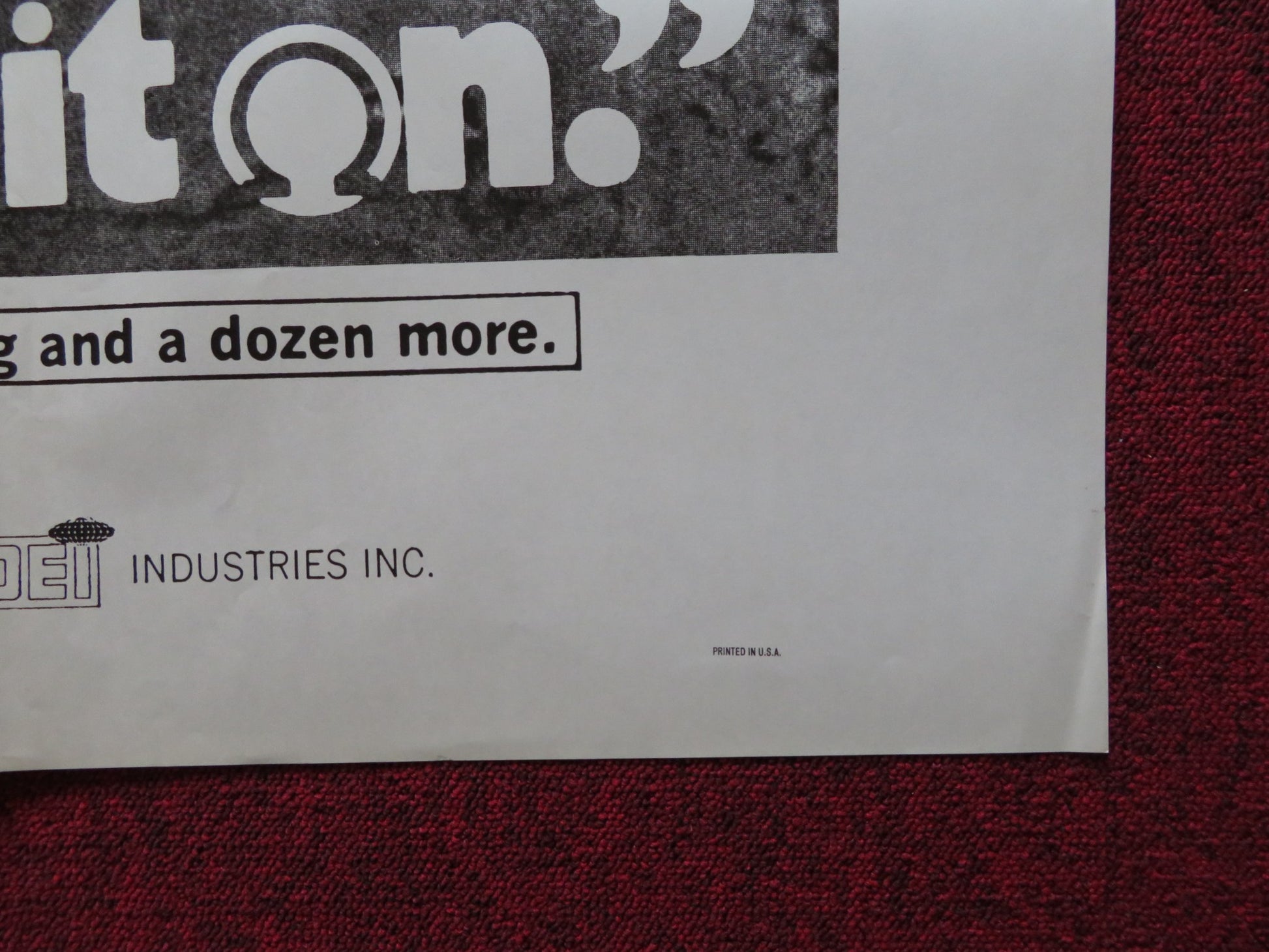 CARRY IT ON FOLDED US ONE SHEET POSTER JOAN BAEZ DAVID HARRIS 1970 - Rendezvous Cinema
