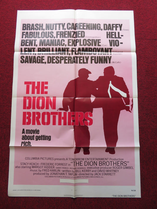 THE DION BROTHERS FOLDED US ONE SHEET POSTER STACY KEACH FREDERIC FORREST 1974 - Rendezvous Cinema