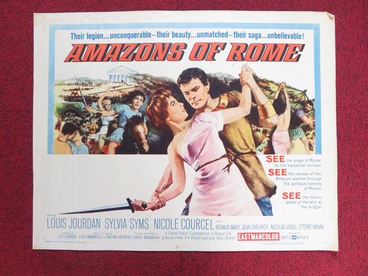 AMAZONS OF ROME US HALF SHEET (22"x 28") POSTER LOUIS JOURDAN SYLVIA SYMS 1962 - Rendezvous Cinema
