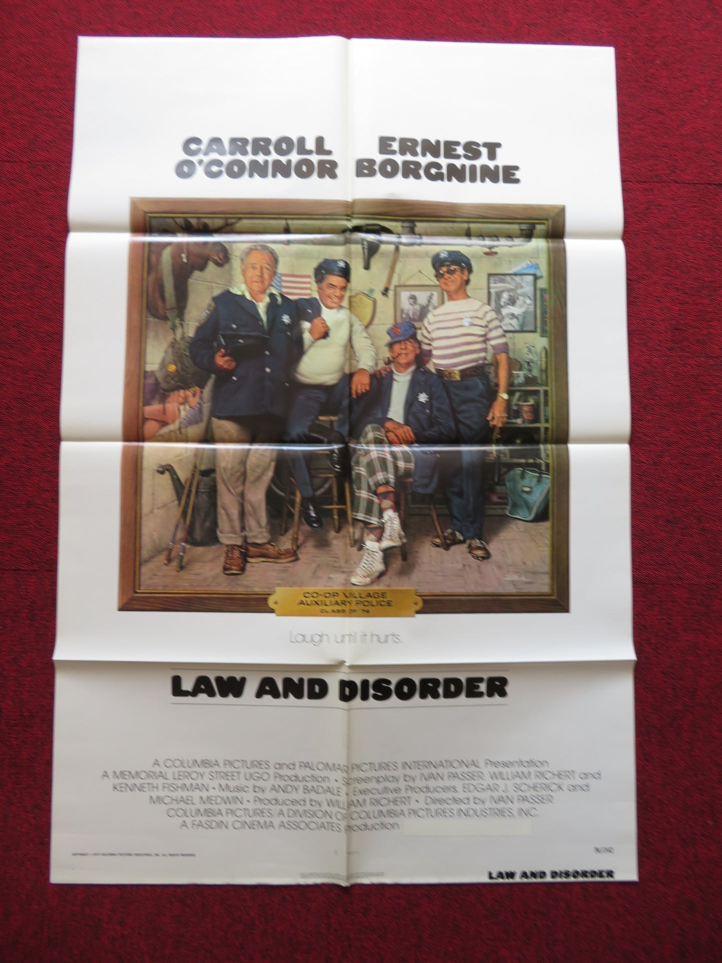 LAW AND DISORDER FOLDED US ONE SHEET POSTER CARROLL O'CONNOR ERNEST BOGNINE 1974 - Rendezvous Cinema