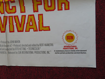 INSTINCT FOR SURVIVAL FOLDED US ONE SHEET POSTER BERT HAANSTRA A. SCOURBY 1974 - Rendezvous Cinema