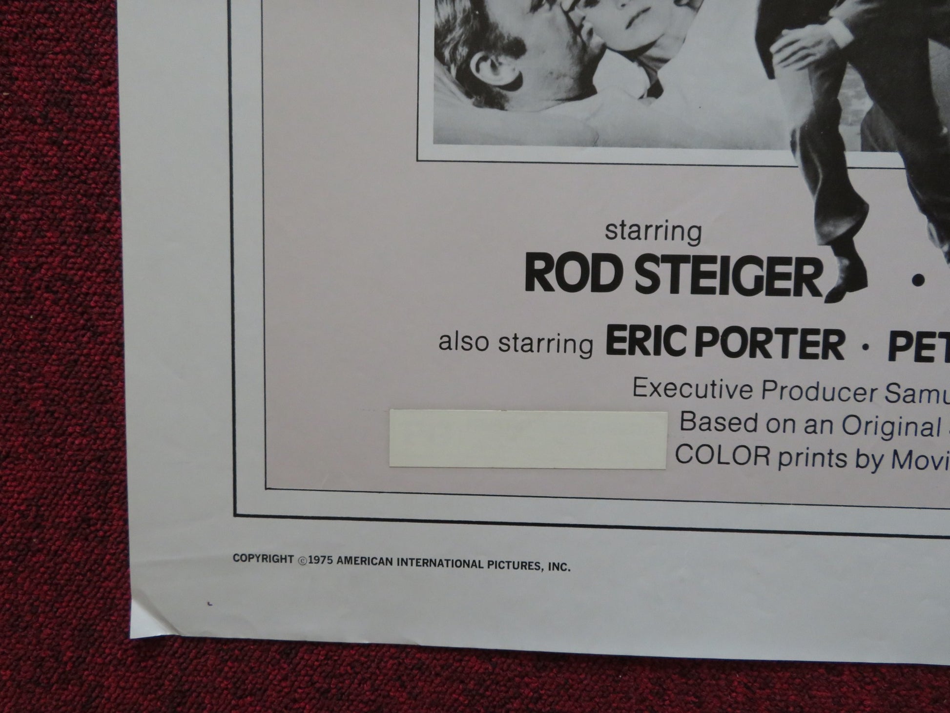 HENNESSY FOLDED US ONE SHEET POSTER ROD STEIGER LEE REMICK 1975 - Rendezvous Cinema