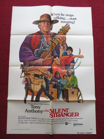 THE SILENT STRANGER FOLDED US ONE SHEET POSTER TONY ANTHONY LLODY BATTISTA 1975 - Rendezvous Cinema