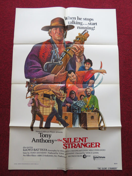 THE SILENT STRANGER FOLDED US ONE SHEET POSTER TONY ANTHONY LLODY BATTISTA 1975 - Rendezvous Cinema