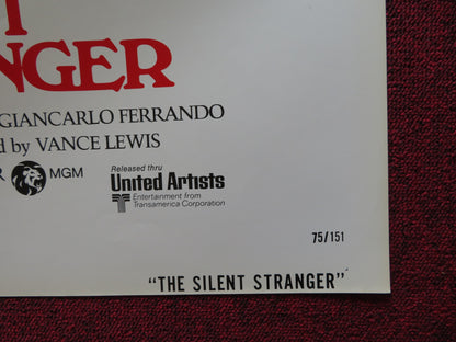 THE SILENT STRANGER FOLDED US ONE SHEET POSTER TONY ANTHONY LLODY BATTISTA 1975 - Rendezvous Cinema