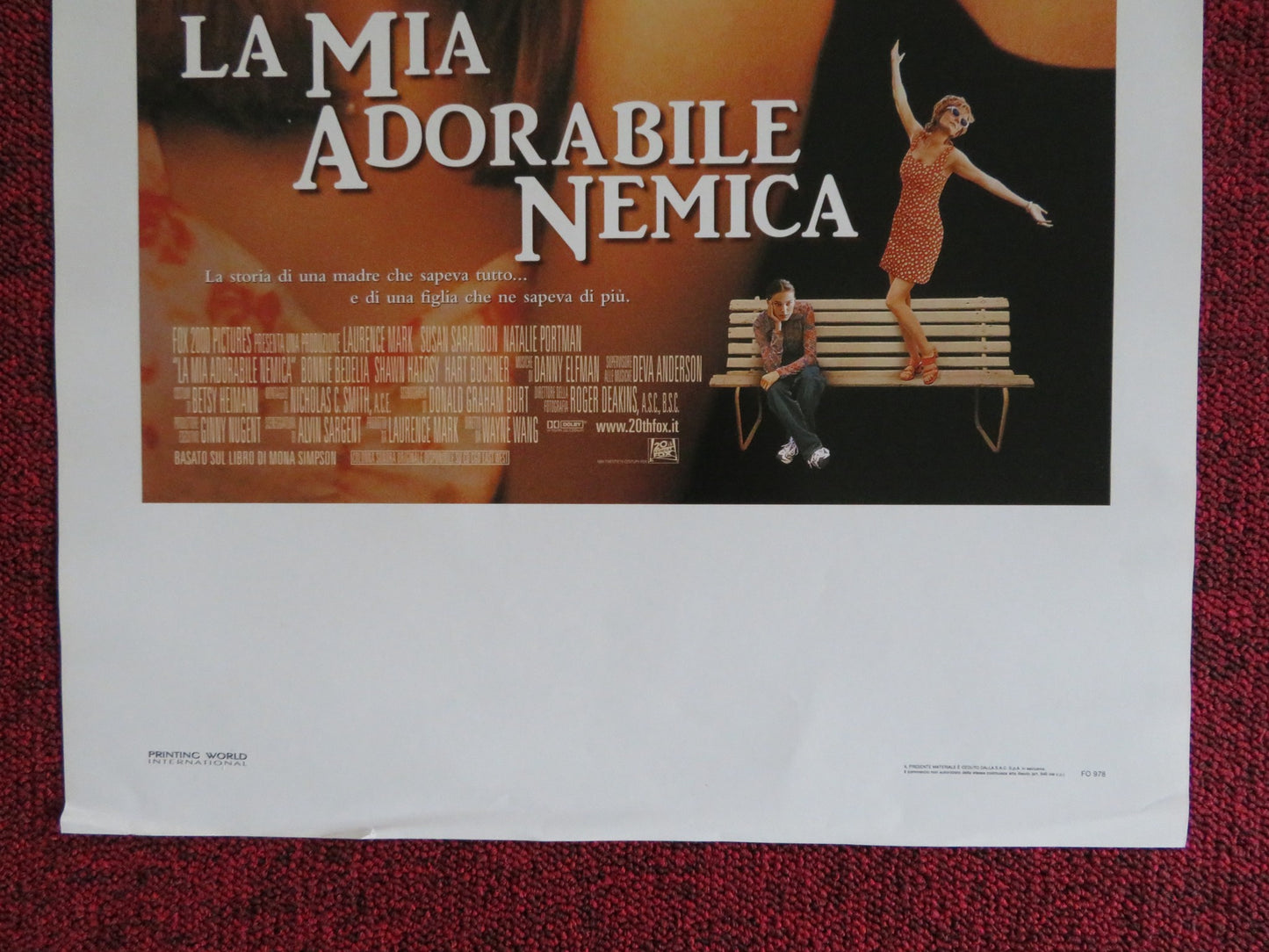 ANYWHERE BUT HERE ITALIAN LOCANDINA POSTER SUSAN SARANDON NATALIE PORTMAN 1999 - Rendezvous Cinema