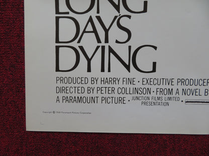 THE LONG DAY'S DYING FOLDED US ONE SHEET POSTER DAVID HEMMINGS TONY BECKLEY 1968 - Rendezvous Cinema