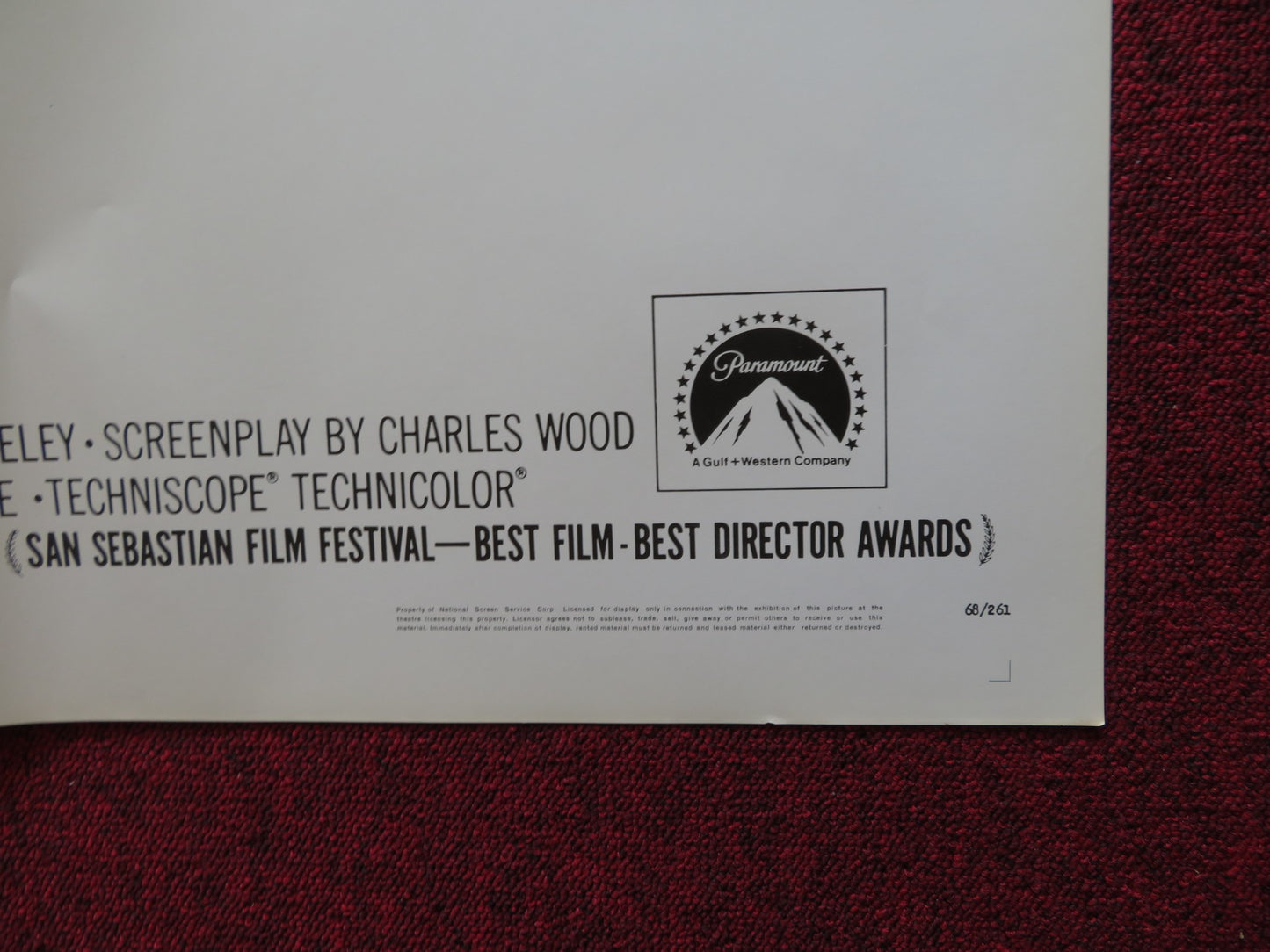 THE LONG DAY'S DYING FOLDED US ONE SHEET POSTER DAVID HEMMINGS TONY BECKLEY 1968 - Rendezvous Cinema