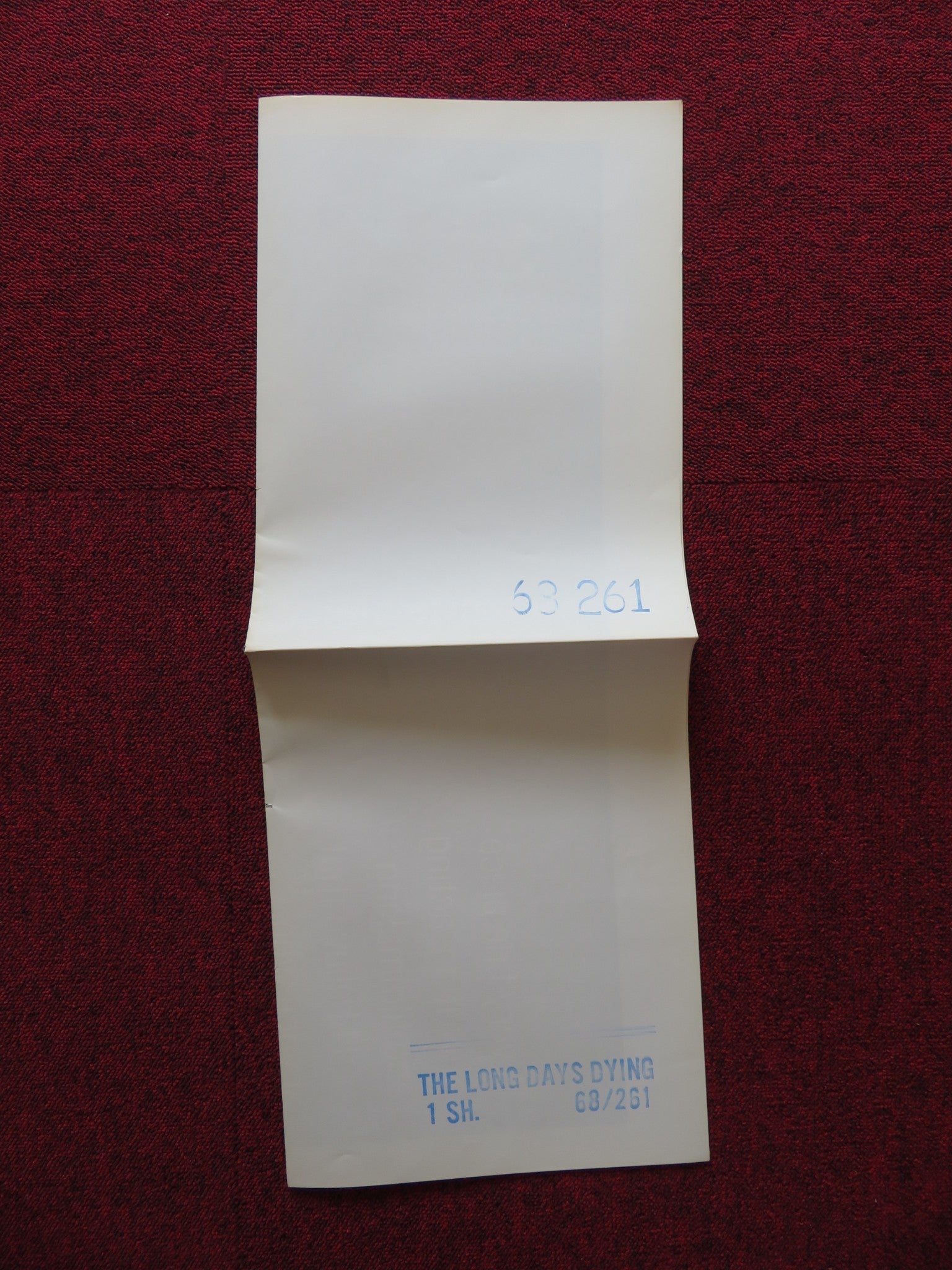 THE LONG DAY'S DYING FOLDED US ONE SHEET POSTER DAVID HEMMINGS TONY BECKLEY 1968 - Rendezvous Cinema