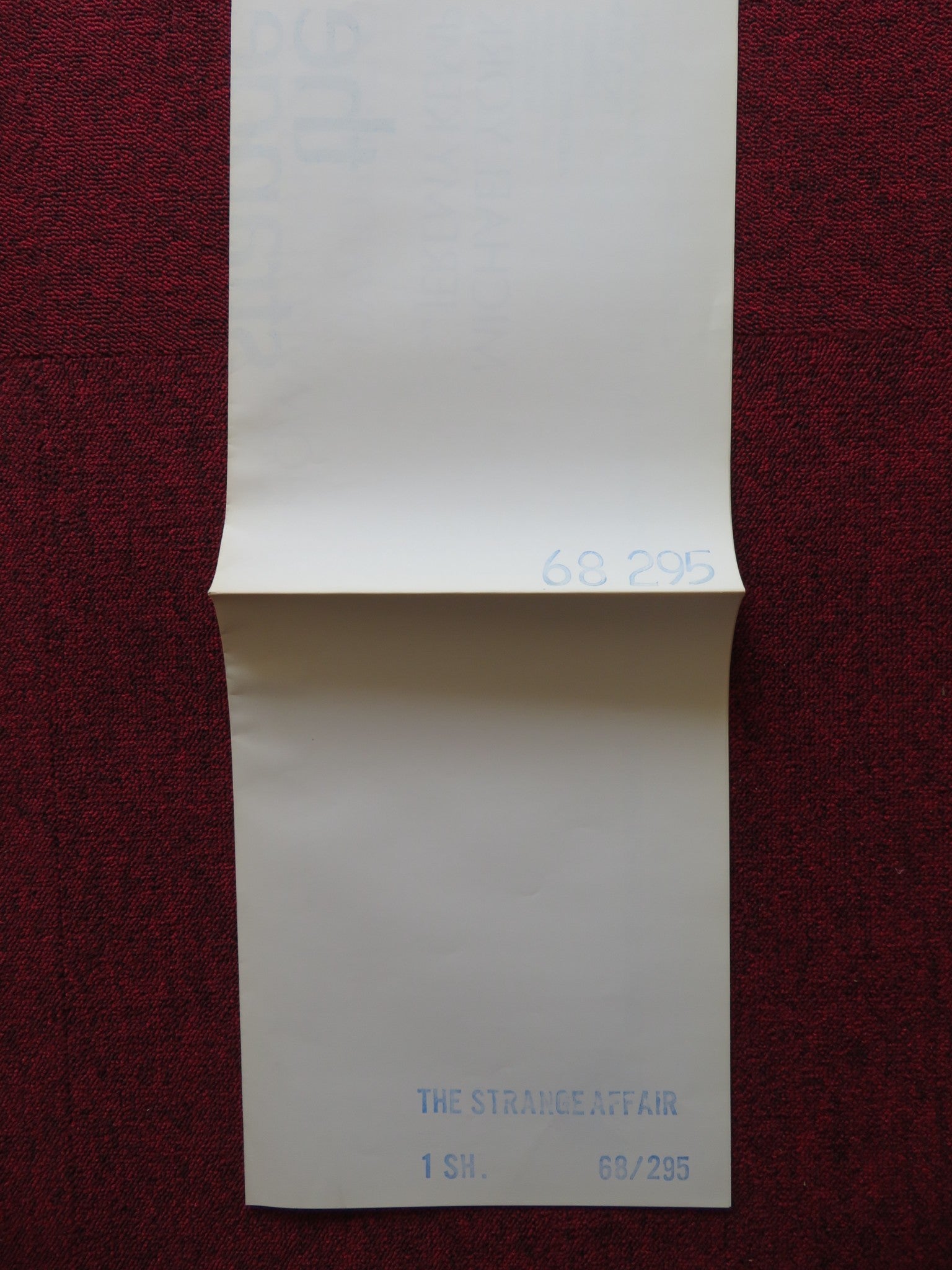 THE STRANGE AFFAIR FOLDED US ONE SHEET POSTER MICHAEL YORK JEREMY KEMP 1968 - Rendezvous Cinema