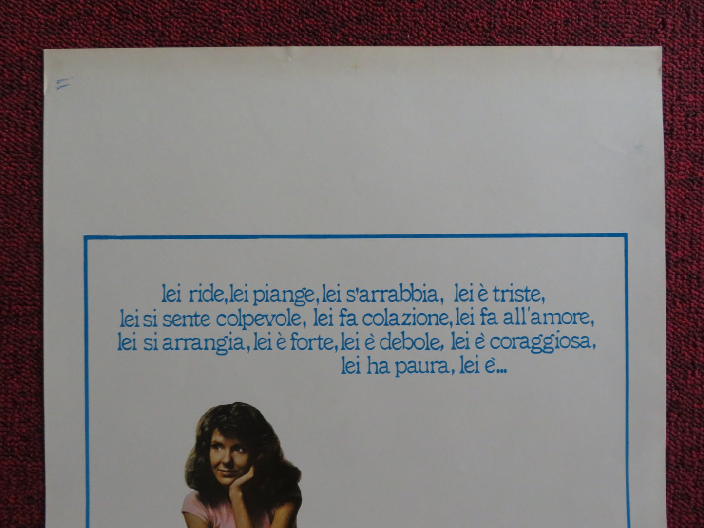 AN UNMARRIED WOMAN ITALIAN LOCANDINA POSTER JILL CLAYBURGH ALAN BATES 1978 - Rendezvous Cinema