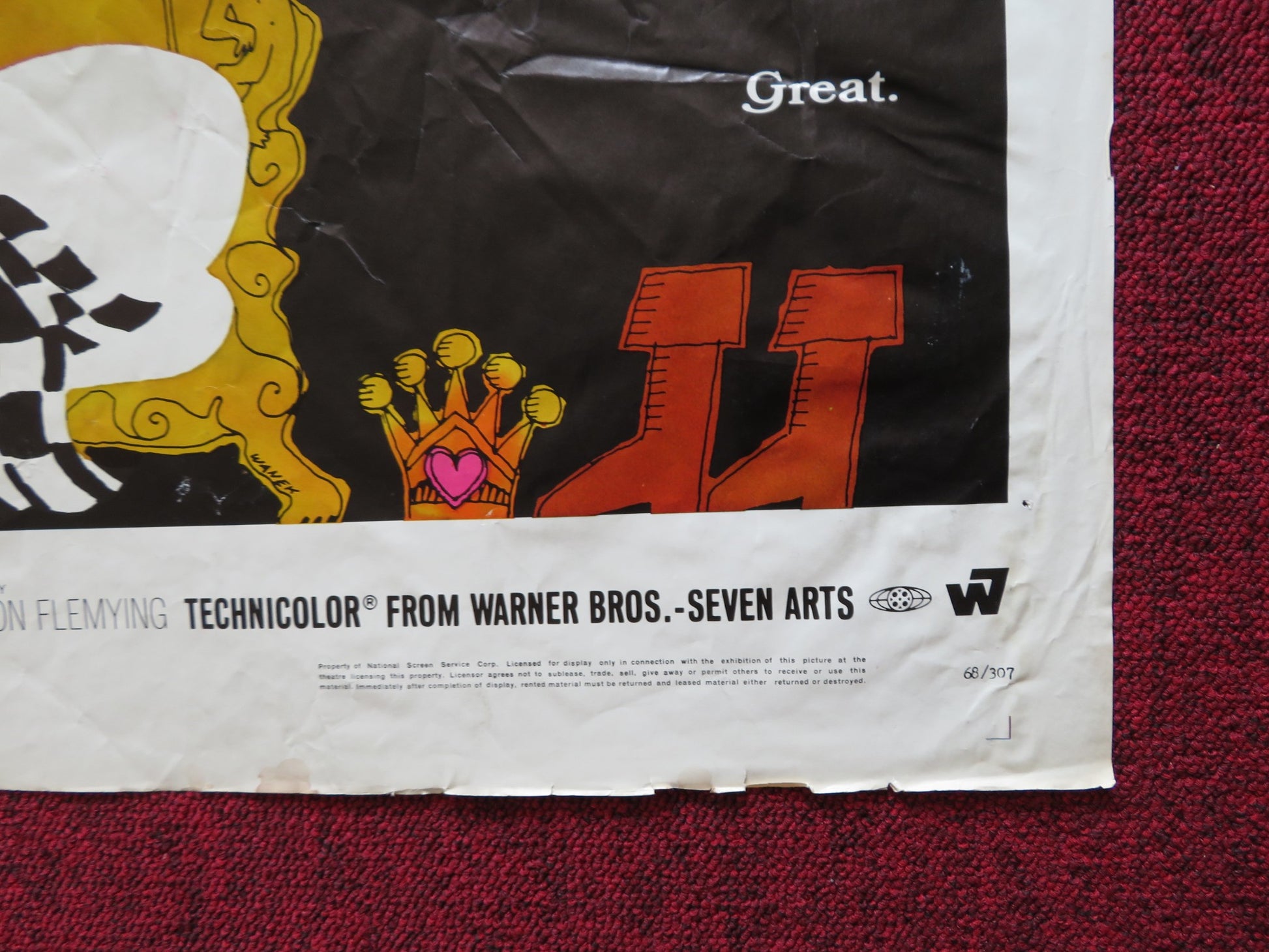 GREAT CATHERINE FOLDED US ONE SHEET POSTER PETER O'TOOLE ZERO MOSTEL 1968 - Rendezvous Cinema