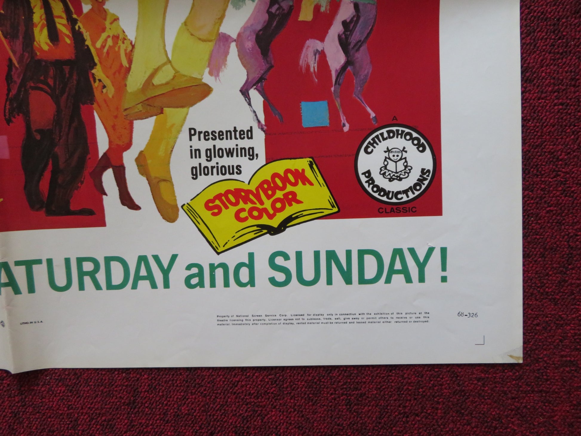 THE CLOWN AND THE KIDS FOLDED US ONE SHEET POSTER EMMETT KELLY 1968 - Rendezvous Cinema