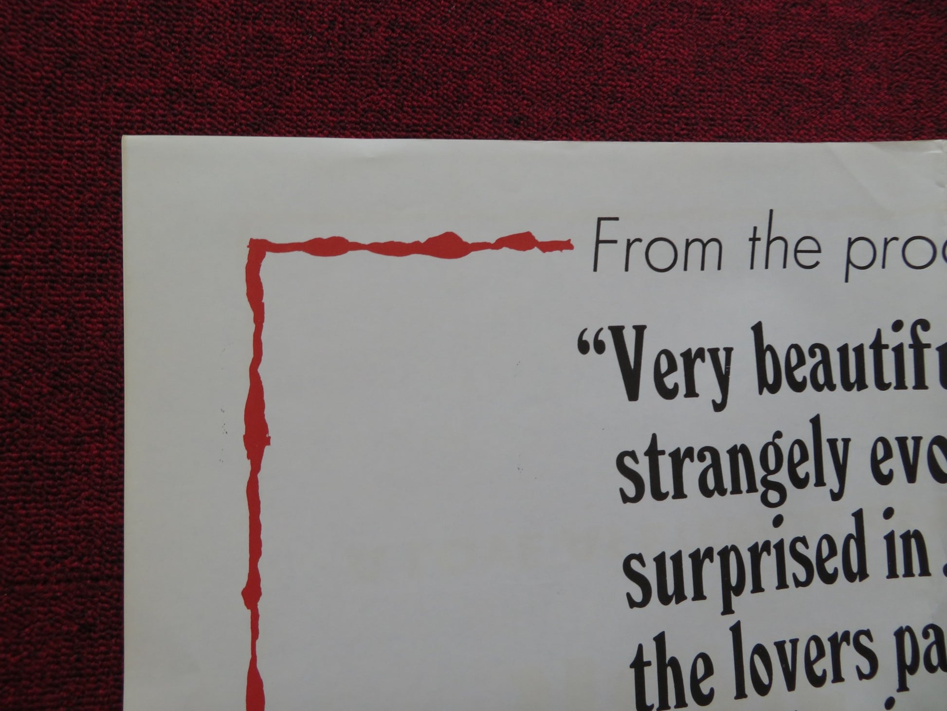 THE RED MANTLE FOLDED US ONE SHEET POSTER EVA DAHLBECK GUNNAR BJONSTRAND 1968 - Rendezvous Cinema