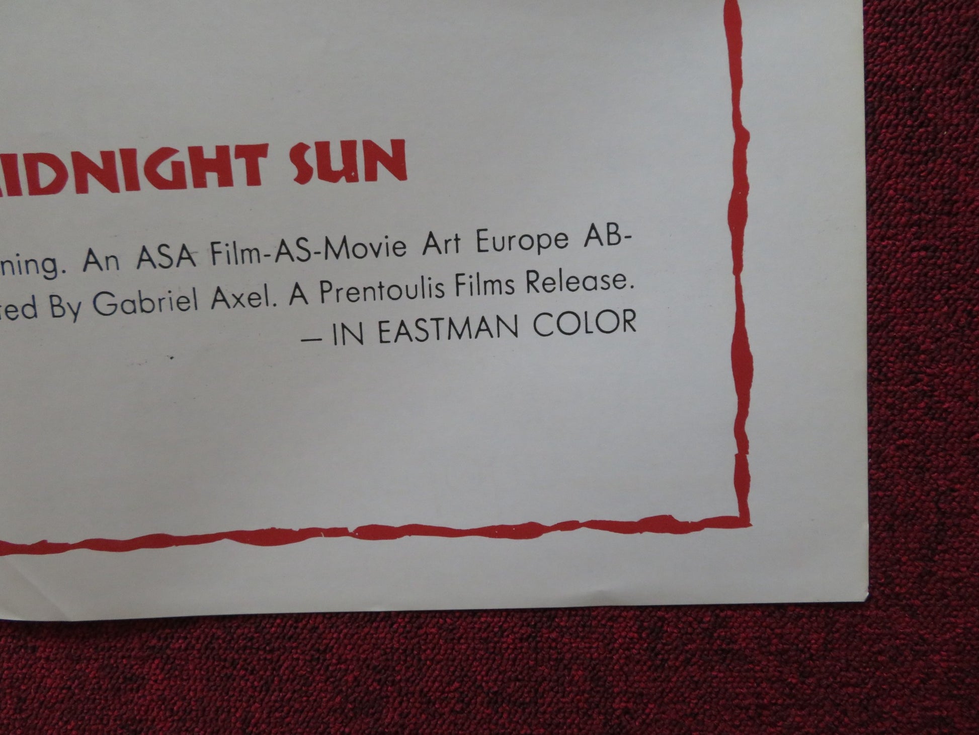 THE RED MANTLE FOLDED US ONE SHEET POSTER EVA DAHLBECK GUNNAR BJONSTRAND 1968 - Rendezvous Cinema