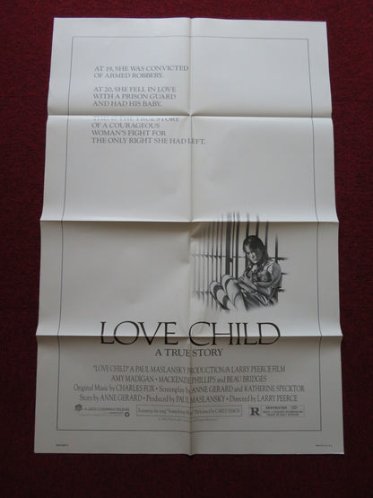 LOVE CHILD FOLDED US ONE SHEET POSTER AMY MADIGAN BEAU BRIDGES 1982 - Rendezvous Cinema