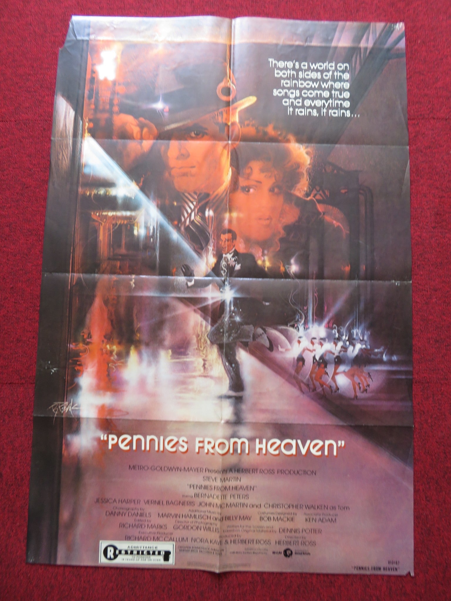 PENNIES FROM HEAVEN FOLDED US ONE SHEET POSTER STEVE MARTIN B. PETERS 1981 - Rendezvous Cinema
