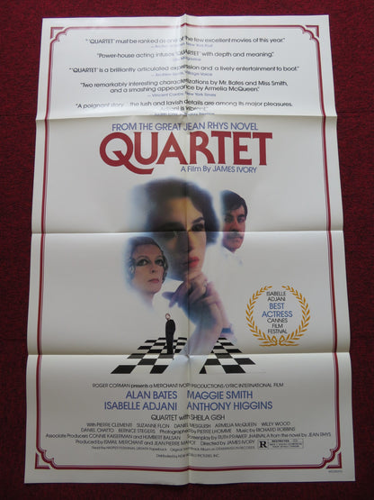 QUARTET FOLDED US ONE SHEET POSTER ALAN BATES MAGGIE SMITH ANTHONY HIGGINS 1981 - Rendezvous Cinema