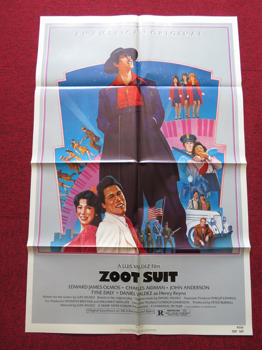 ZOOT SUIT FOLDED US ONE SHEET POSTER EDWARD JAMES OLMOS CHARLES AIDMAN 1981 - Rendezvous Cinema