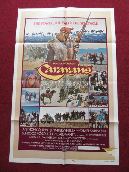 CARAVANS FOLDED US ONE SHEET POSTER ANTHONY QUINN JENNIFER O'NEAL 1978 - Rendezvous Cinema