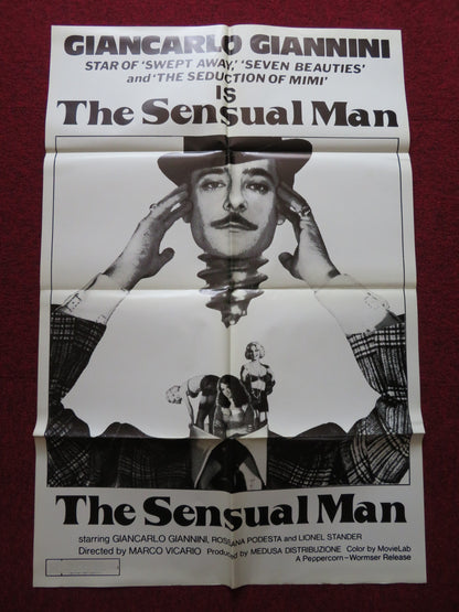 THE SENSUAL MAN FOLDED US ONE SHEET POSTER GIANCARLO GIANNINI 1978 - Rendezvous Cinema