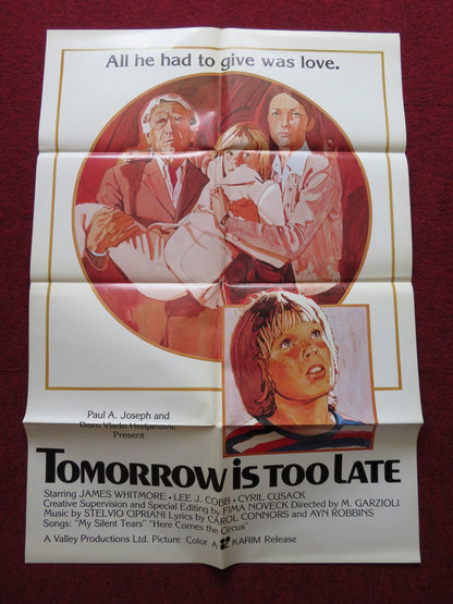 TOMORROW IS TOO LATE FOLDED US ONE SHEET POSTER JAMES WHITMORE LEE J.COBB 1978 - Rendezvous Cinema
