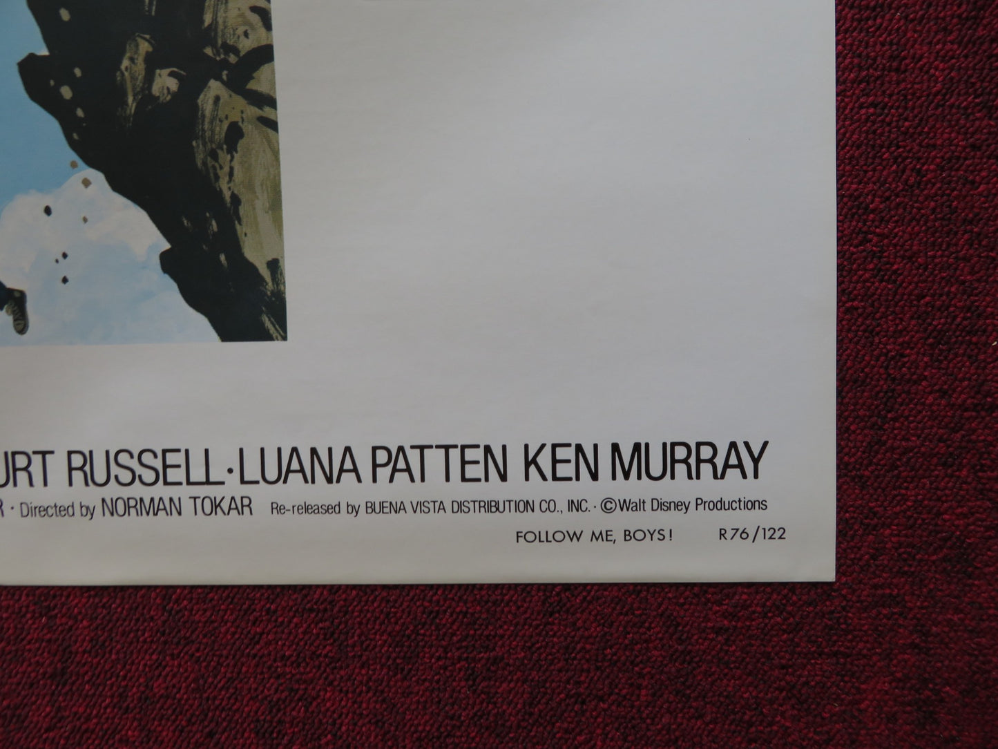 FOLLOW ME, BOYS! FOLDED US ONE SHEET POSTER DISNEY FRED MACMURRAY 1976 - Rendezvous Cinema