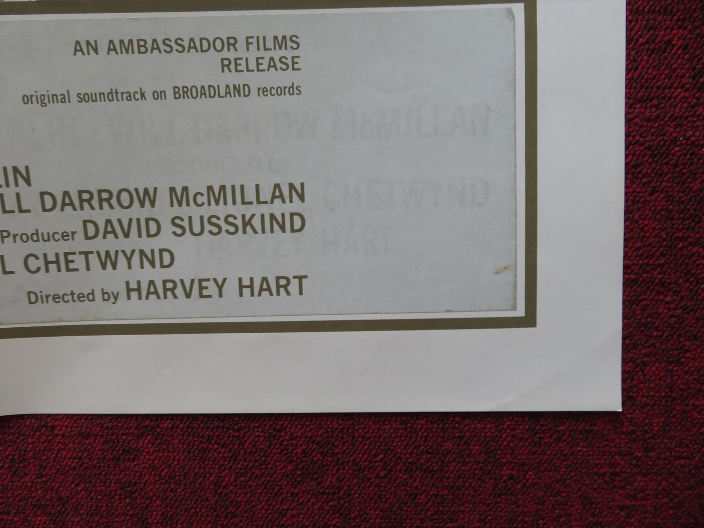 GOLDENROD FOLDED US ONE SHEET POSTER TONY LO BIANCO DONALD PLEASENCE 1976 - Rendezvous Cinema