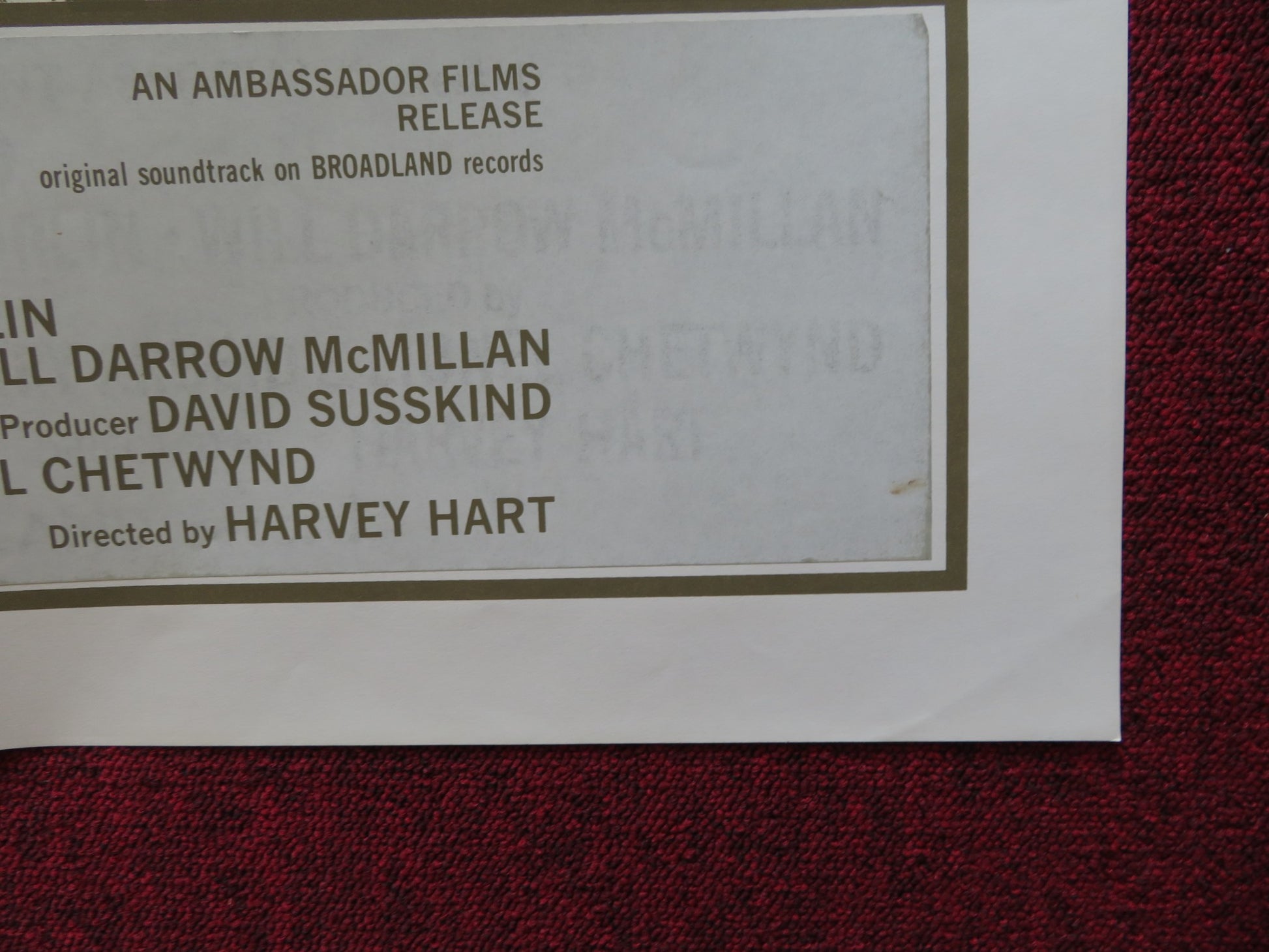 GOLDENROD FOLDED US ONE SHEET POSTER TONY LO BIANCO DONALD PLEASENCE 1976 - Rendezvous Cinema