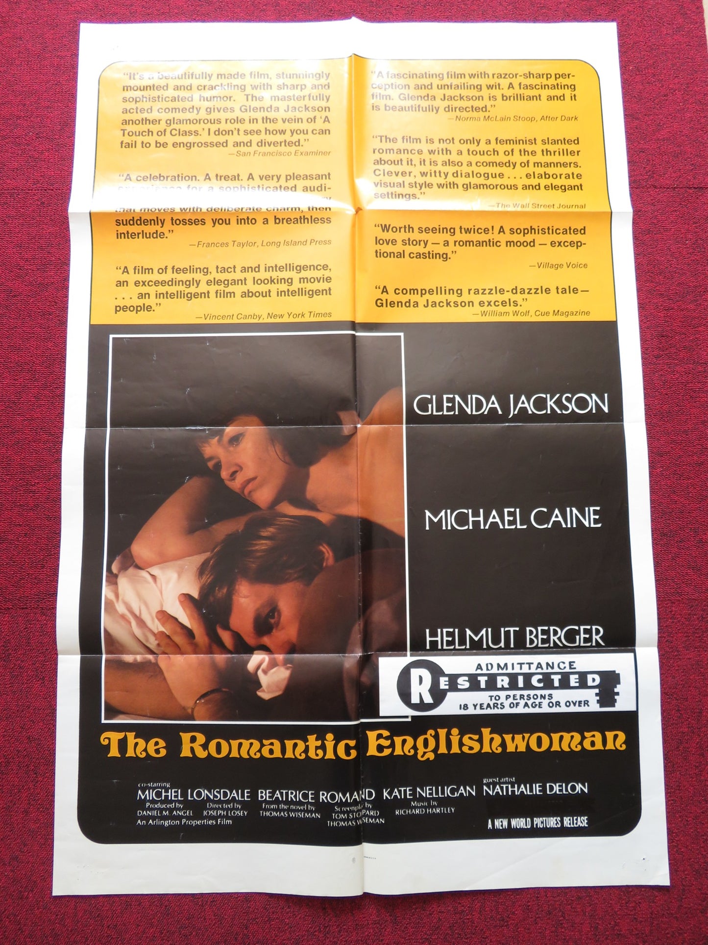 THE ROMANTIC ENGLISHWOMAN FOLDED US ONE SHEET POSTER MICHAEL CAINE 1975 - Rendezvous Cinema