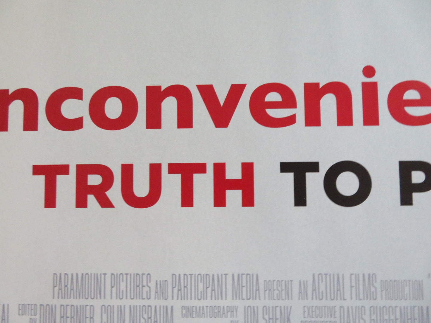 AN INCONVENIENT SEQUEL: TRUTH TO POWER UK QUAD ROLLED POSTER AL GORE 2017 - Rendezvous Cinema